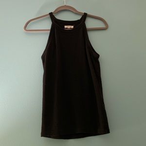 Madewell black halter tank top